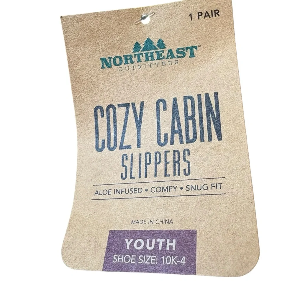Northeast Outfitters Cozy Cabin Socks Slippers NWT Size‎ 10-4